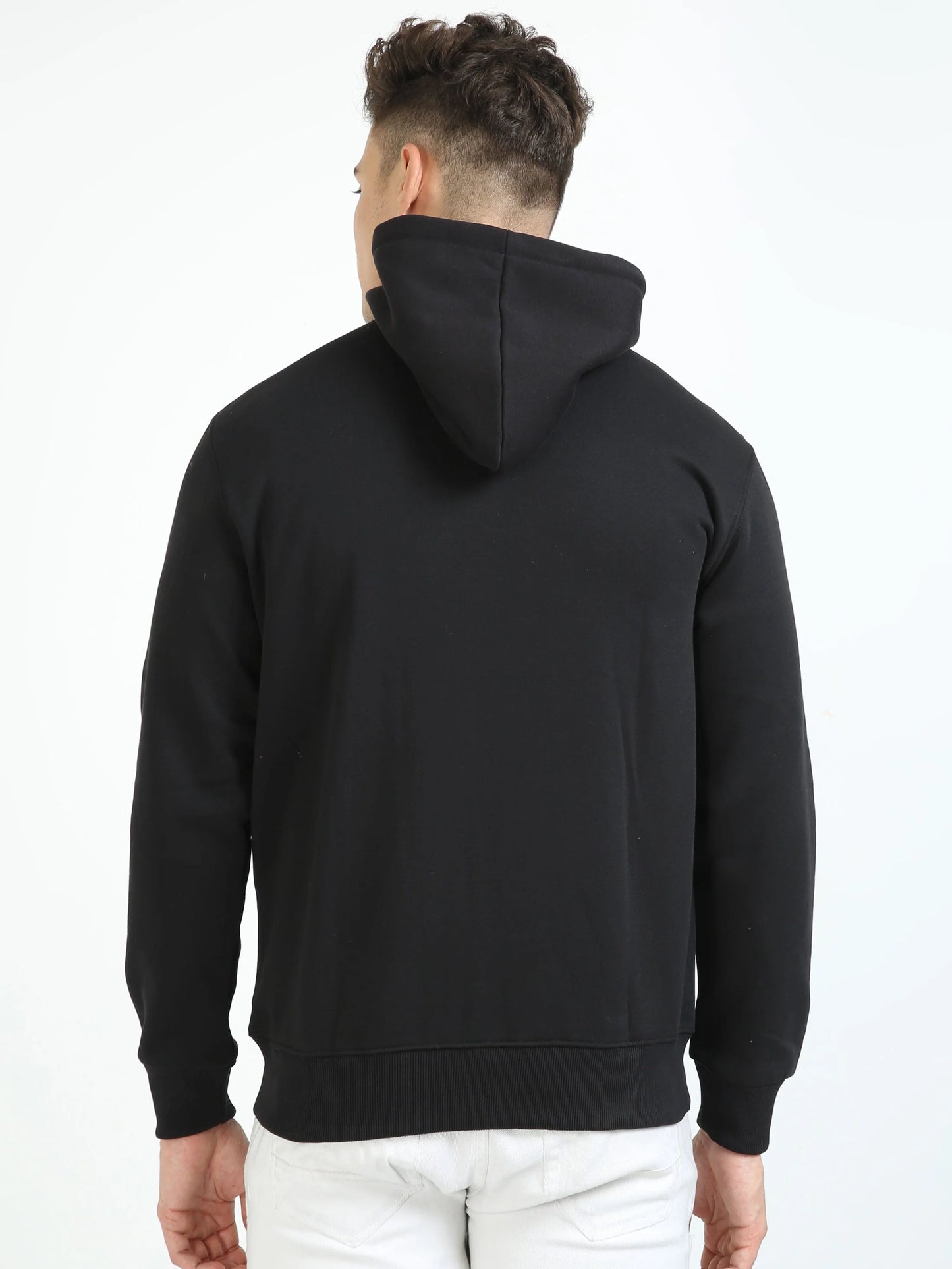 Full Sleeves Hoodie with zipper - Black