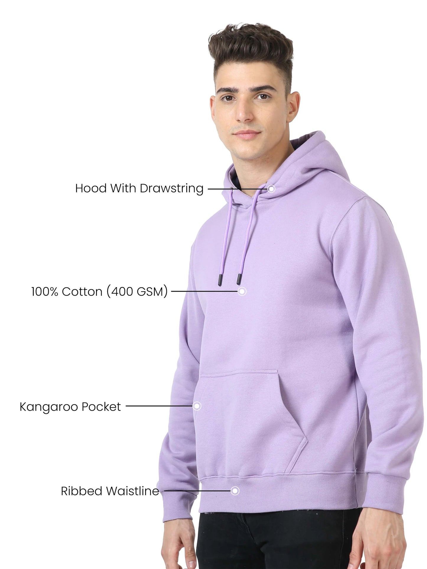 Full Sleeves Hoodie - Lavender