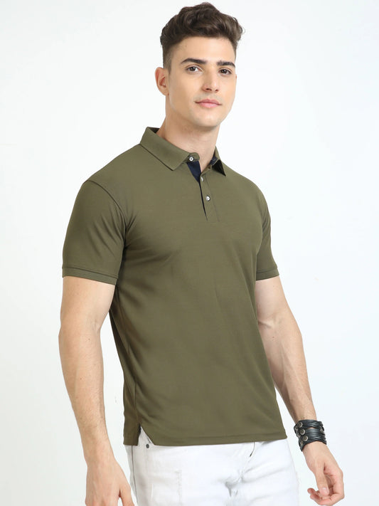 Classique Polo T-Shirt - Olive Green