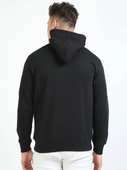 Full Sleeves Hoodie with zipper - Black