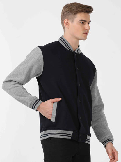 Premium Varsity Jacket - Navy Blue