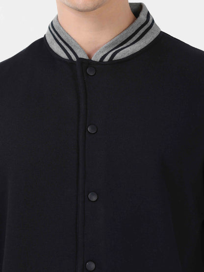 Premium Varsity Jacket - Navy Blue