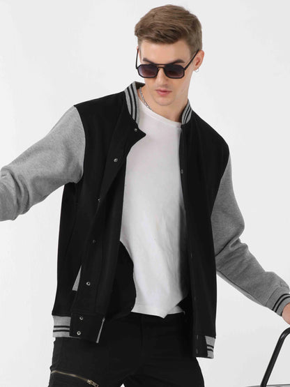 Premium Varsity Jacket - Black