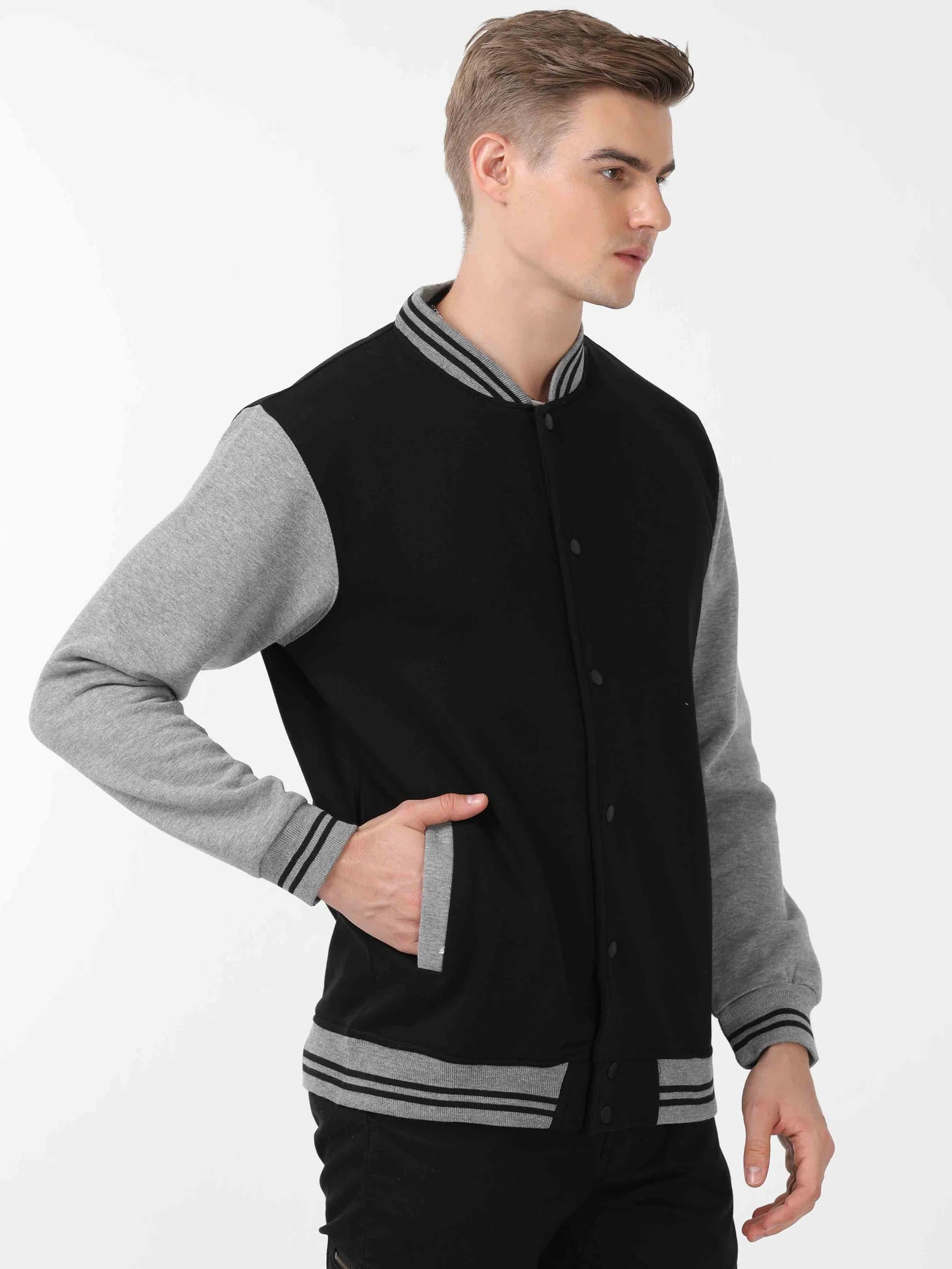 Premium Varsity Jacket - Black