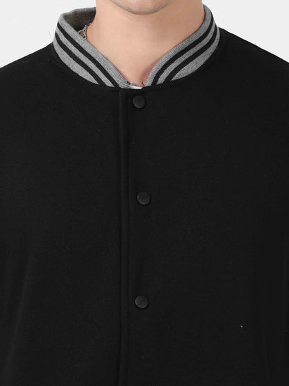 Premium Varsity Jacket - Black